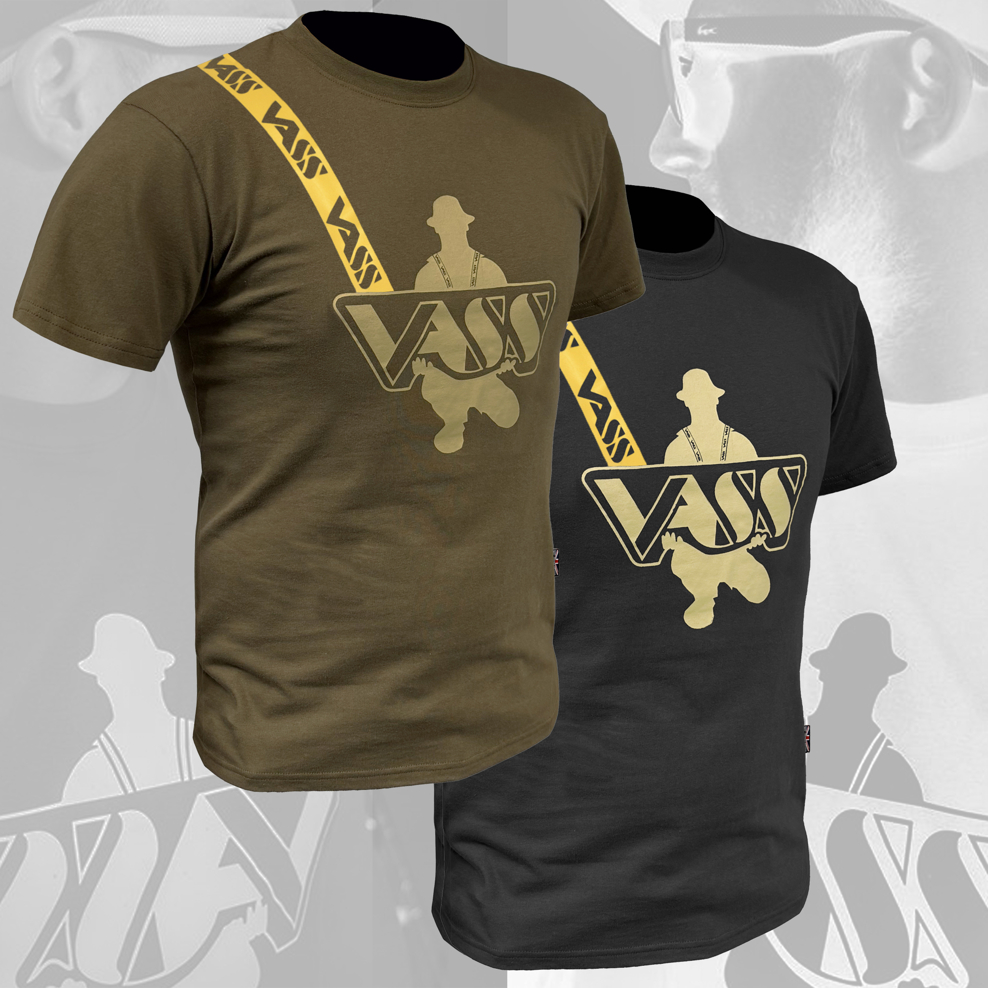 Vass Printed Fishing T-shirt - With Printed Vass Strap